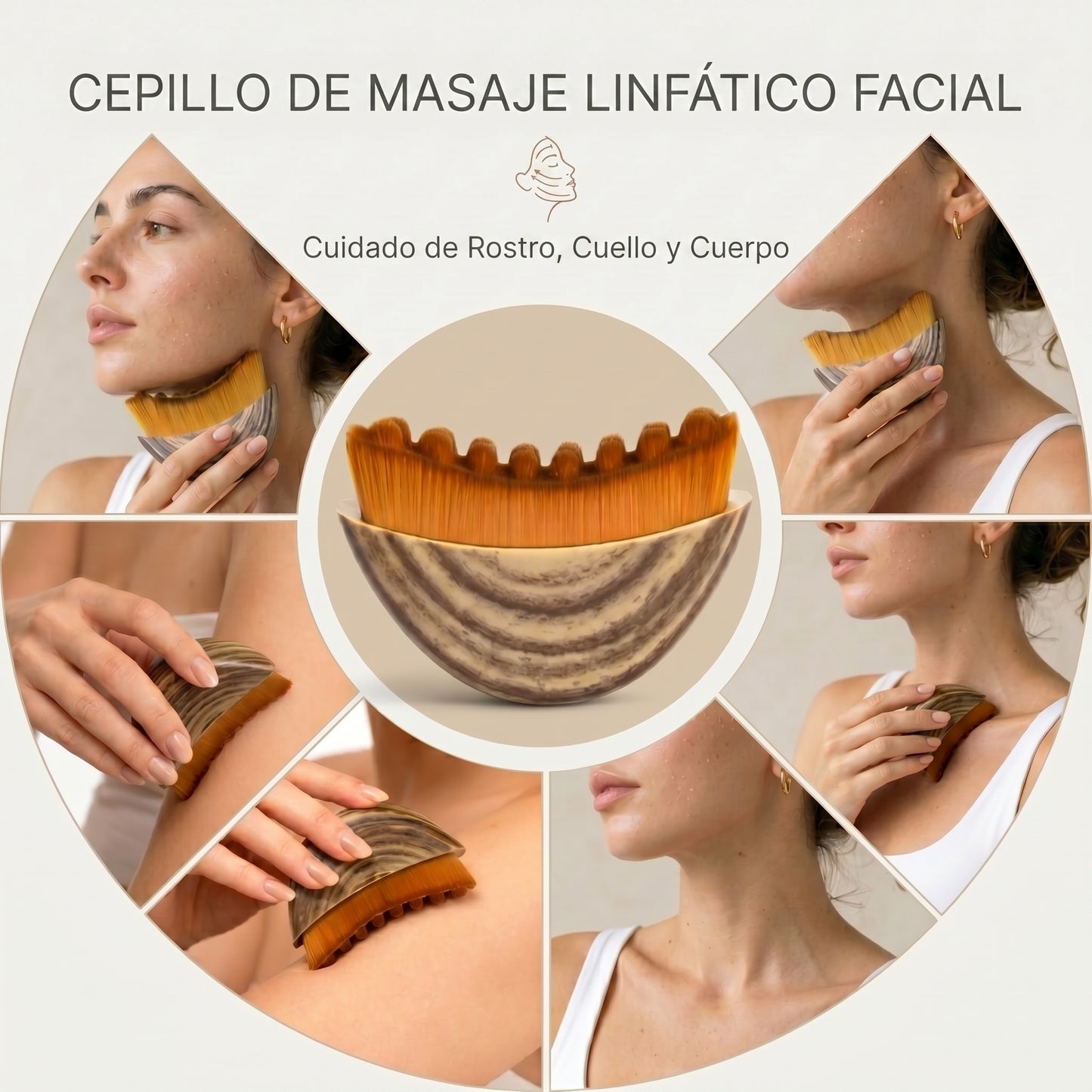 Cepillo Facial de Masaje Linfático